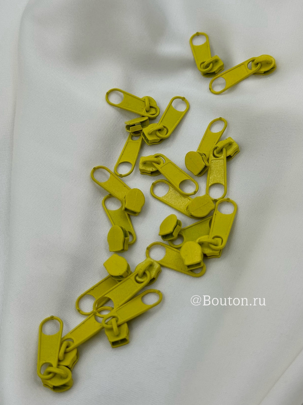 Собачка / бегунок для молнии ярко-желтый 6,5 мм