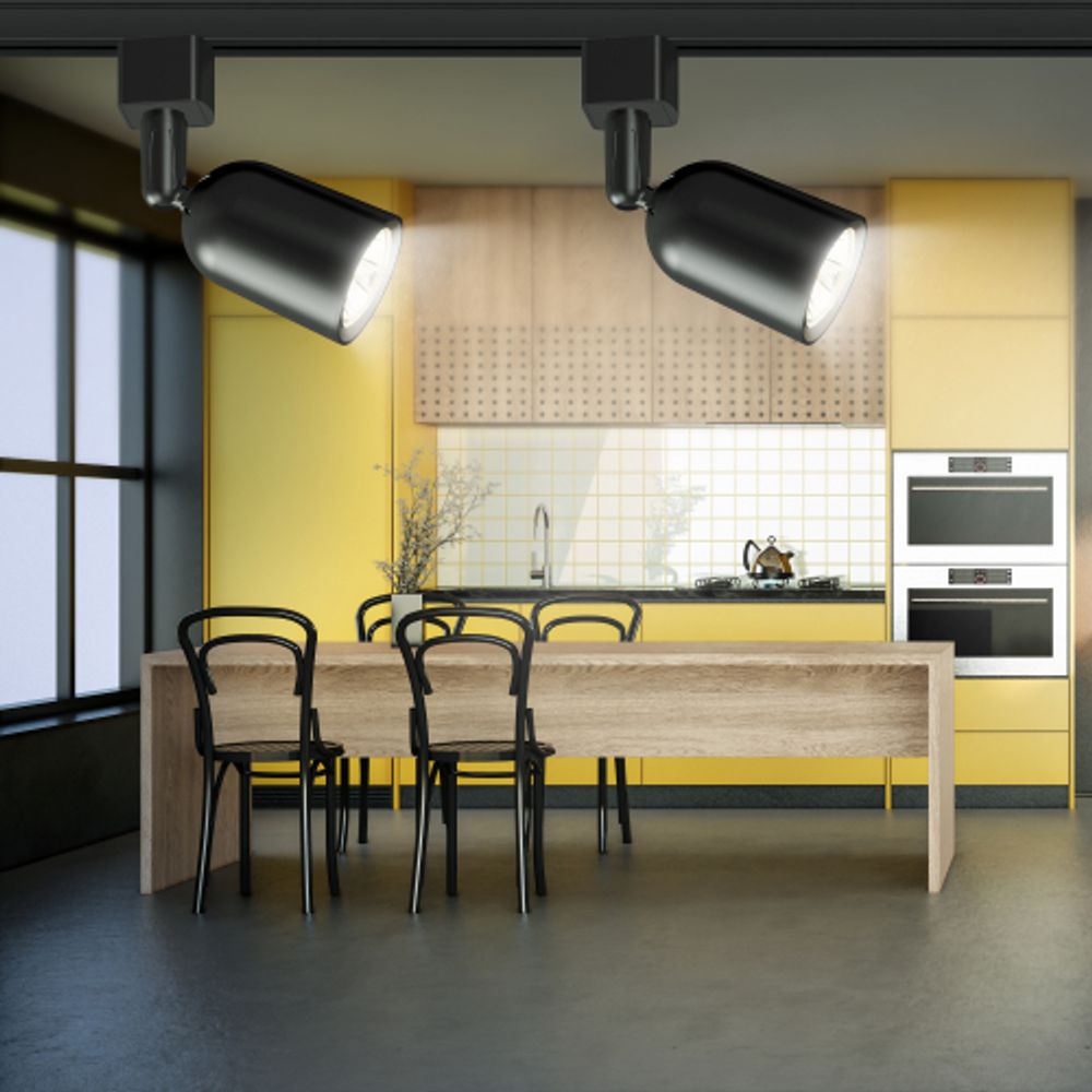 Трековый светильник однофазный ЭРА TR41-GU10 BK под лампу GU10 черный