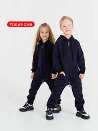 Комбинезон с накладным карманом "Ежевика" утепленный