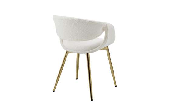Стул Curv Soft, белый с золотыми ножками