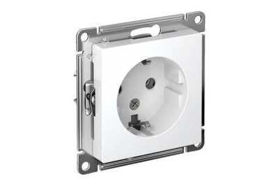 Механизм розетки Systeme Electric (Schneider Electric) 1-м AtlasDesign, с заземлением, 16 А, белый ATN000143