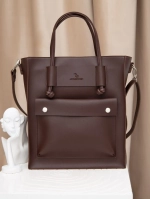 Сумка тоут коричневая из экокожи