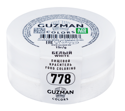 Краситель сухой жиро- и водорастворимый Белый (778), GUZMAN, 15 г