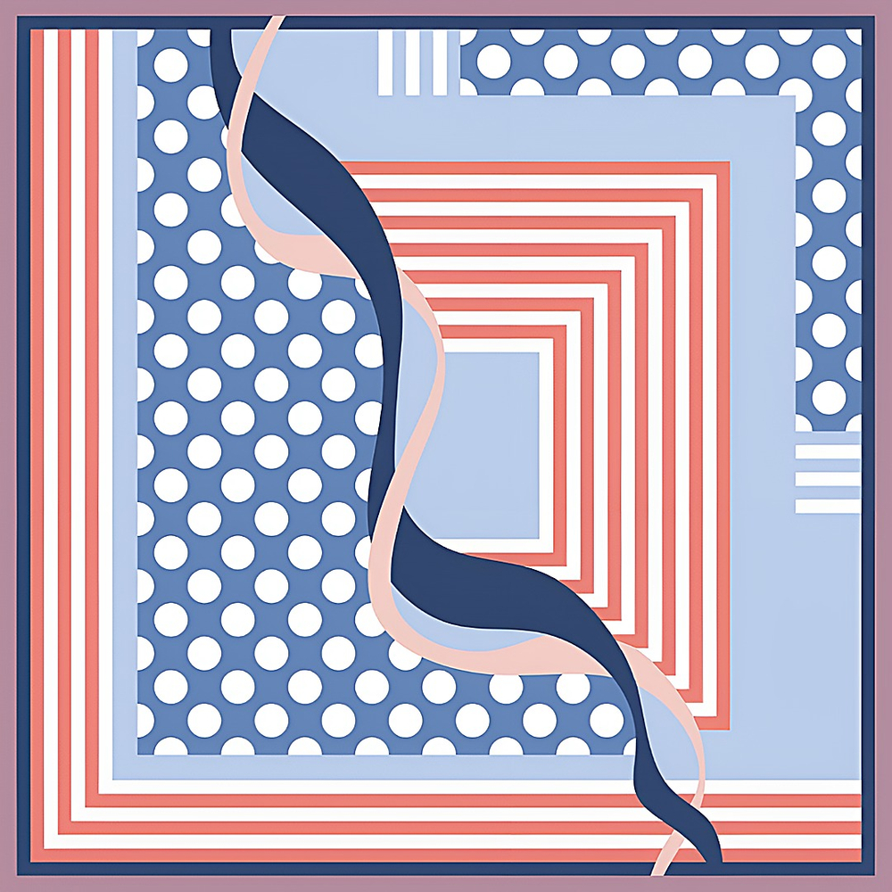 Платок двойной печати 88x88 см AV-HA33202