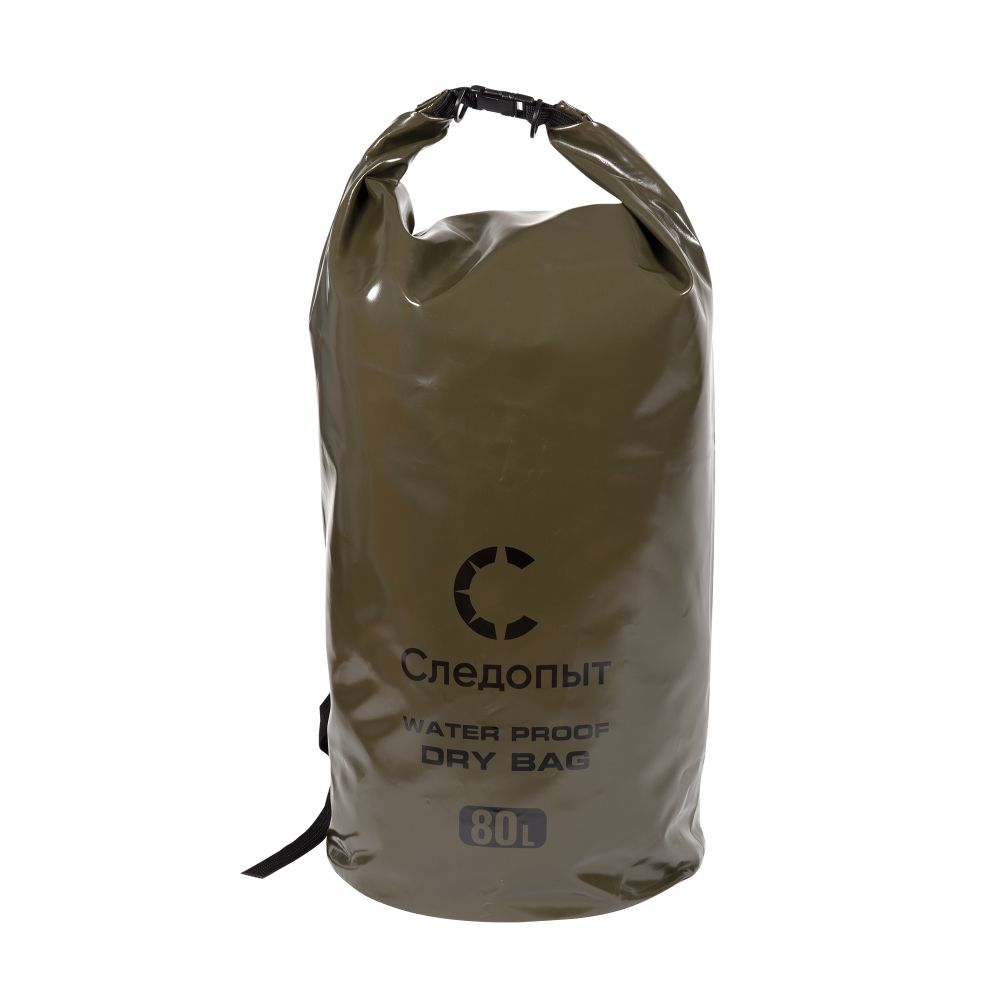 Гермомешок &quot;СЛЕДОПЫТ - Dry Bag&quot;,с лямками, 80 л,ПВХ, цв. хаки/25/