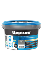 Затирка эластичная водоотталкивающая для швов СЕ 40 PREMIUM антрацит 13 2кг