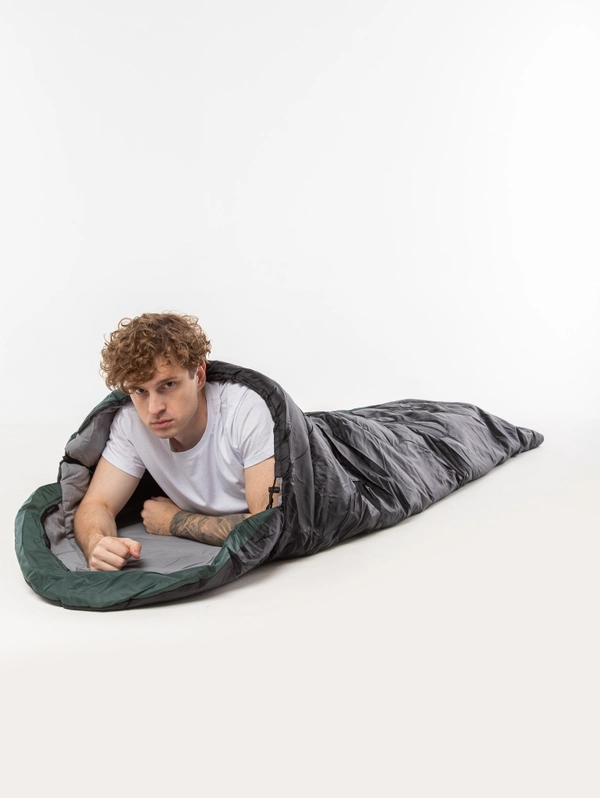 Спальный мешок  TRAVELLER zip L от -6C (с подголовником 230х90)INDI