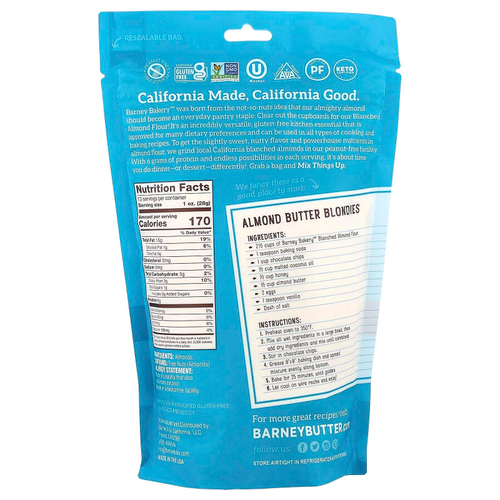 Barney Butter, Миндальная мука, бланшированная миндальная мука, 368 г (13 унций)