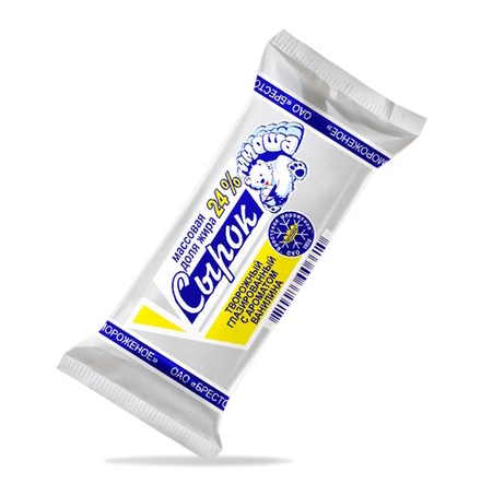 Сырок "Тимоша" творожный глазированный с ванилином 45г. Брест