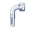 Фитинг DN 12 ORFS (Г) 1.3/16 (90)