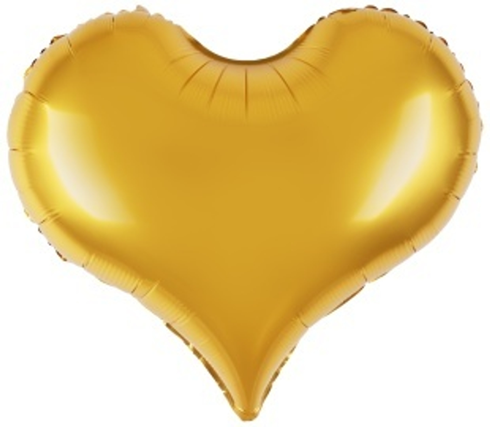 К 22'' Сердце Люкс Золото Металлик 50 см.