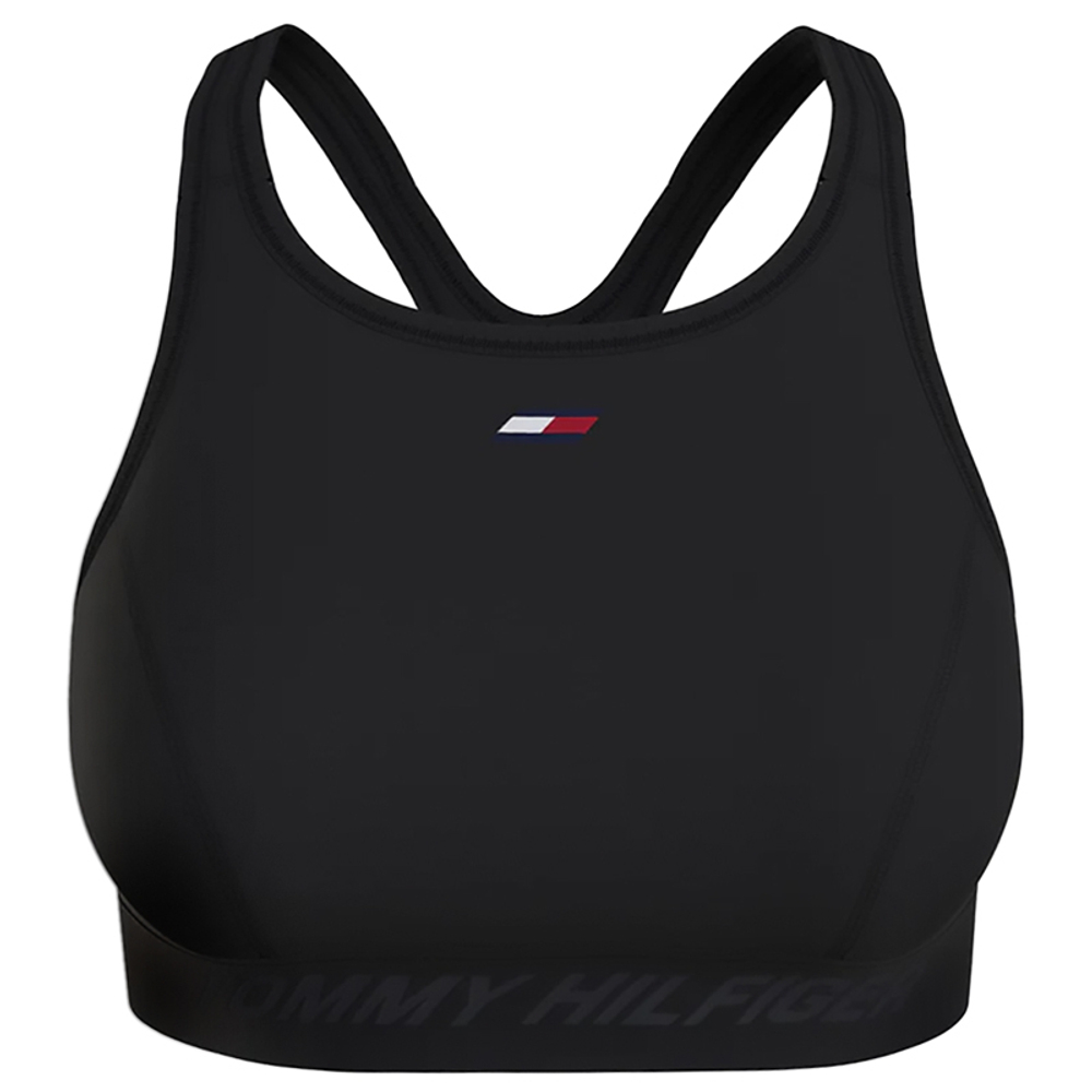 ТОП теннисный Tommy Hilfiger Mid Intensity H-NK Essential Bra - черный