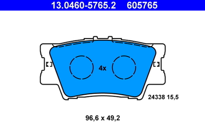 ATE - 13046057652-ATE - Brake Pad Set, disc brake