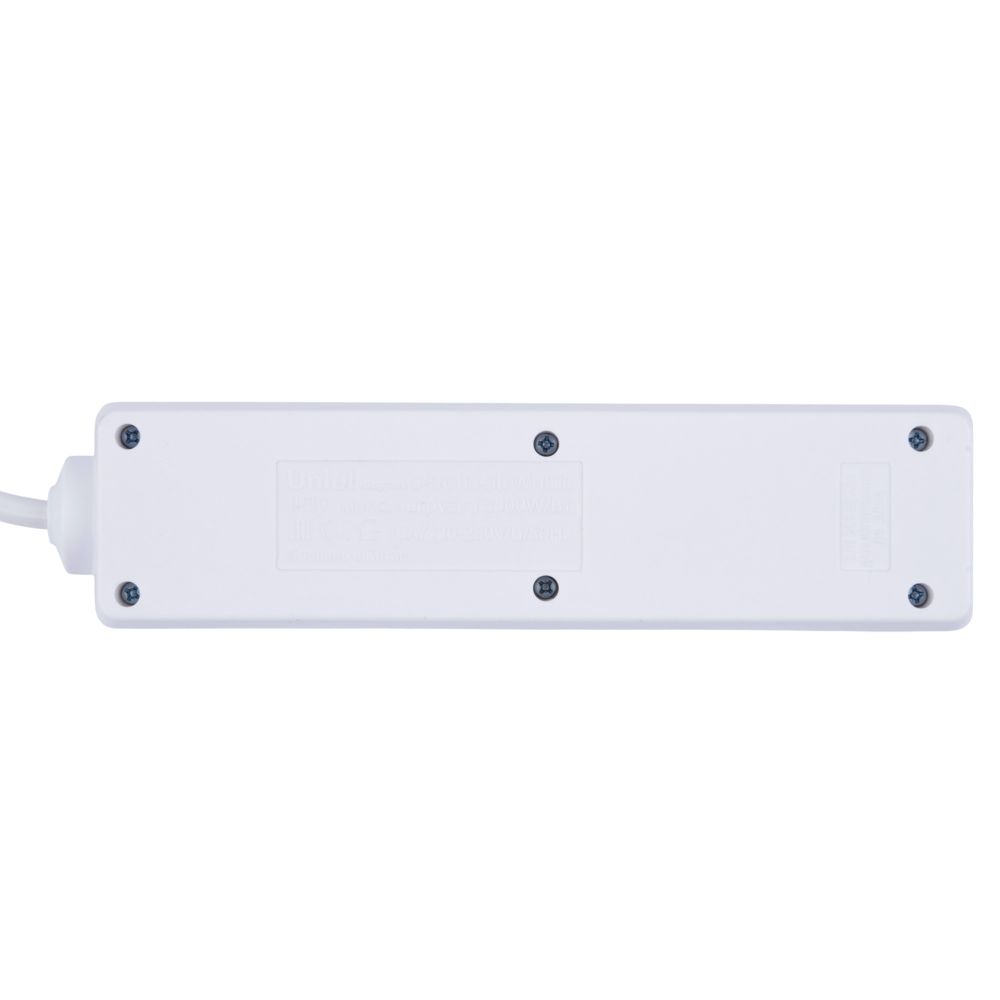 S-GCU3-5B WHITE Удлинитель серии Ultra. шнур 5м.. 3 гнезда. 16A. с-з. Белый. TM Uniel