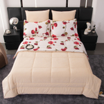 Комплект постельного белья на резинке Сатин Velouria Luxe с Одеялом VLR015