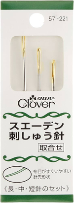 изогнутые иглы для шведской вышивки clover, набор из 3 шт