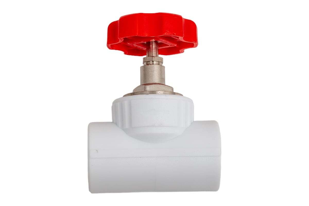 ВЕНТИЛЬ VALFEX КРАСНАЯ РУЧКА БАРАШЕК 32Х90 БЕЛЫЙ