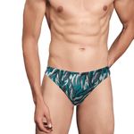 Мужские трусы слипы бирюзовые с принтом Doreanse 1019