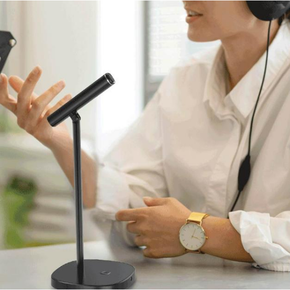 Настольный поворотный USB-микрофон Porodo (PD-SCMIC-BK) черный