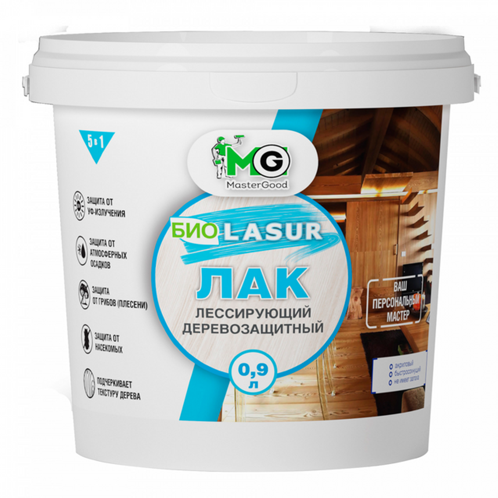 Лак лессирующий деревозащитный акриловый венге ( 0,9л) MG Био Lasur Лак лессирующий деревозащитный акриловый венге ( 0,9л) MG Био Lasur