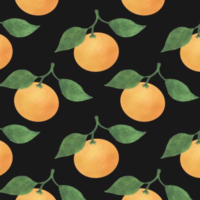 Мандарины акварель