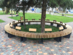 Скамья Дуга со спинкой