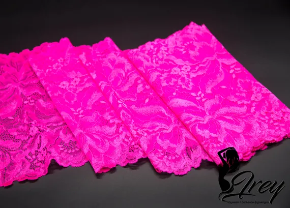 03-88 Кружево эластичное 22 см, фуксия