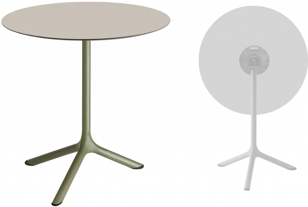 Стол ламинированный обеденный складной Scab Design Tripe Folding, оливковый, тортора