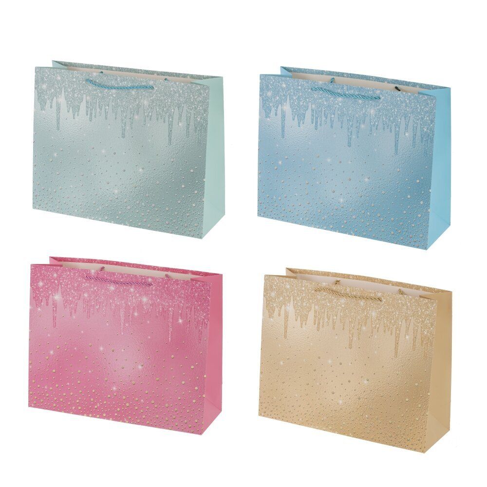 GAEM Пакет подарочный L (бумага 210г/м2, блок микс 12шт), L39 W11 H30 см, 4в.