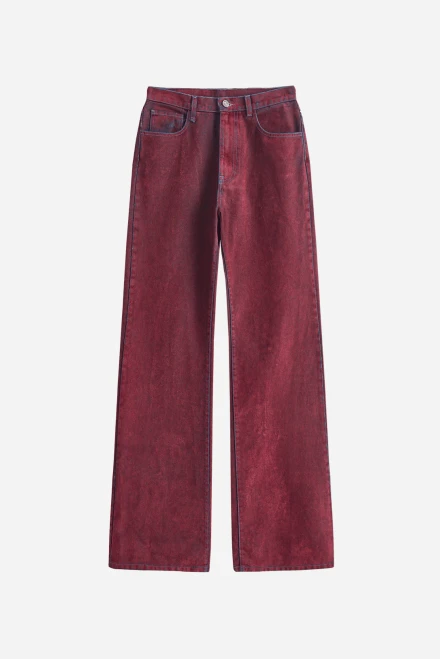 Джинсы-трубы с винтажным эффектом