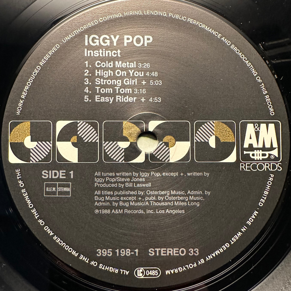 Iggy Pop - Instinct (Германия 1988г.)