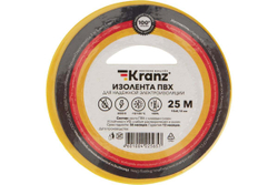 Изолента ПВХ KRANZ 0,13х15 мм, 25 м, желтая KR-09-2102