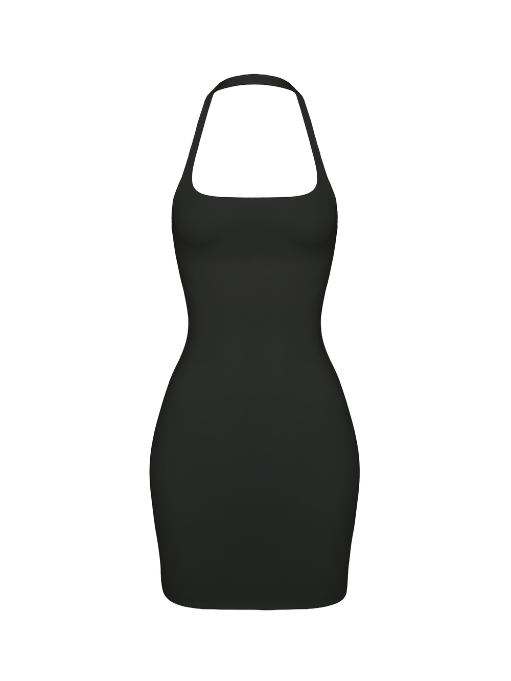black halter dress