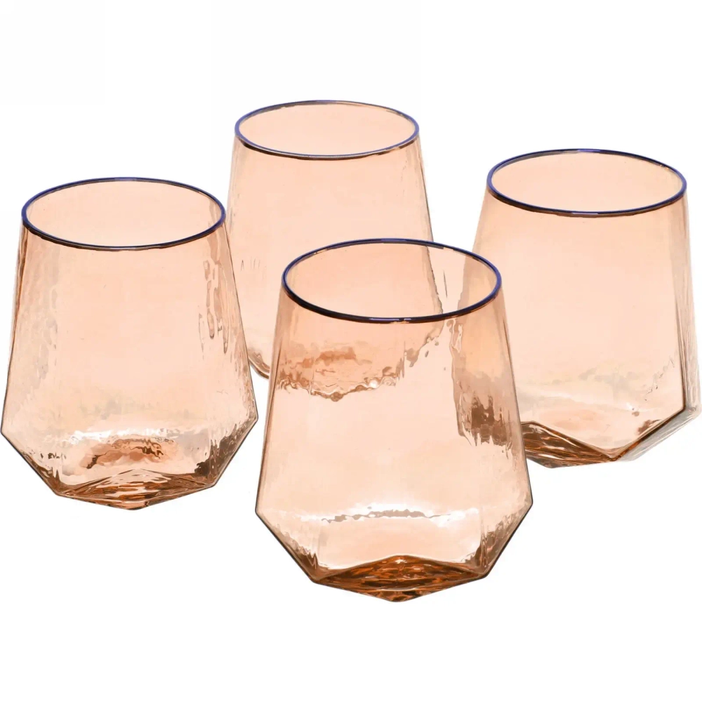 Стакан 450мл «ICE CRYSTAL» в наборе 4шт, медовый