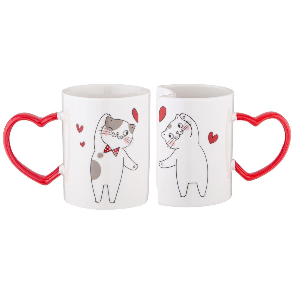 НАБОР ИЗ 2 КРУЖЕК "ДАВАЙ ОБНИМЕМСЯ" 260 МЛ