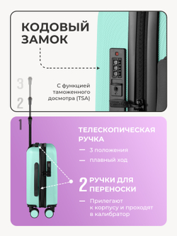 Набор Xs/S ручная кладь Мятный