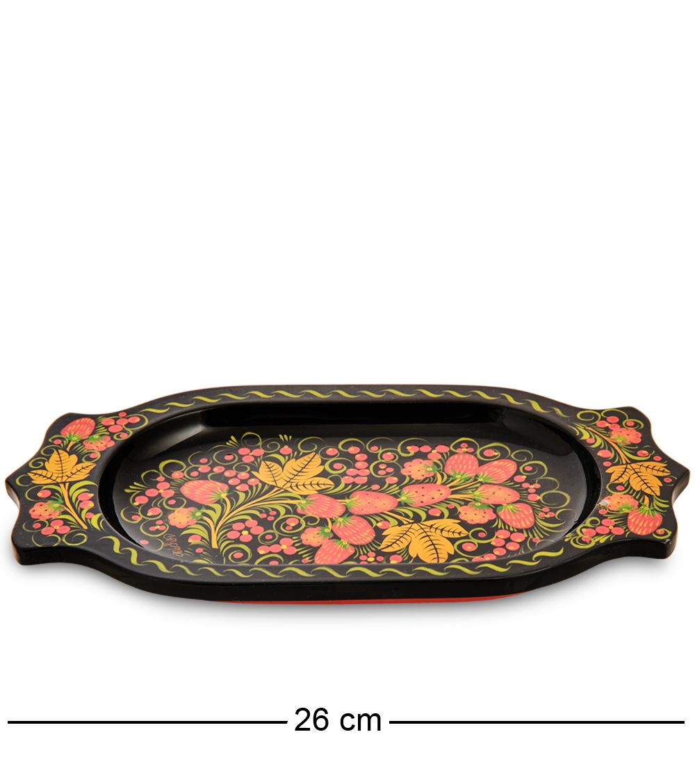 Народные промыслы ХЛ-054/1 Лоточек 260х140х25 (Хохлома)