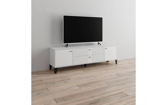 Тумба-ТВ ПАРУС-10 белый / белый снег