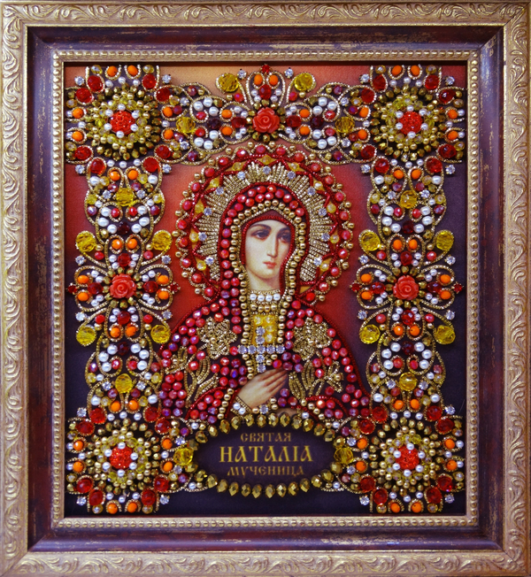 Ии-8 Набор для вышивания хрустальными камнями Святая Наталия