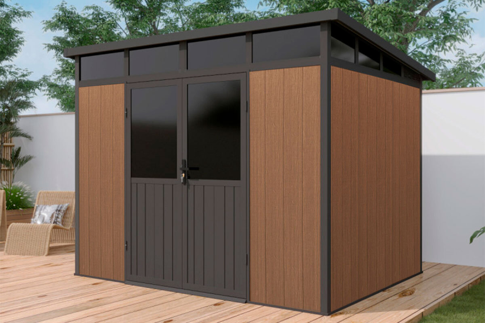 Садовый хозблок из ДПК Black Fox Defender 9x7