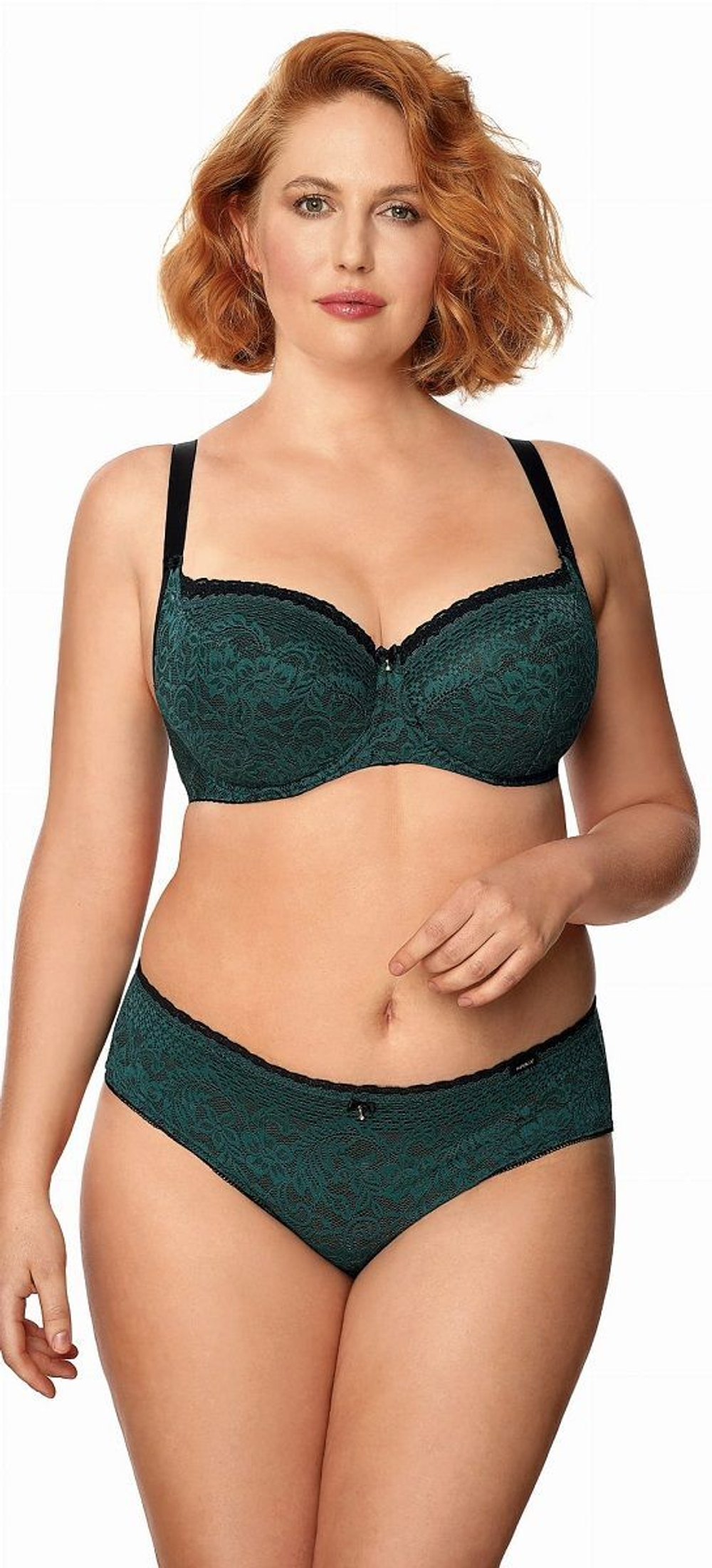 Бюстгальтер на косточках Xena (Размер: 80F) (Цвет: изумрудный)