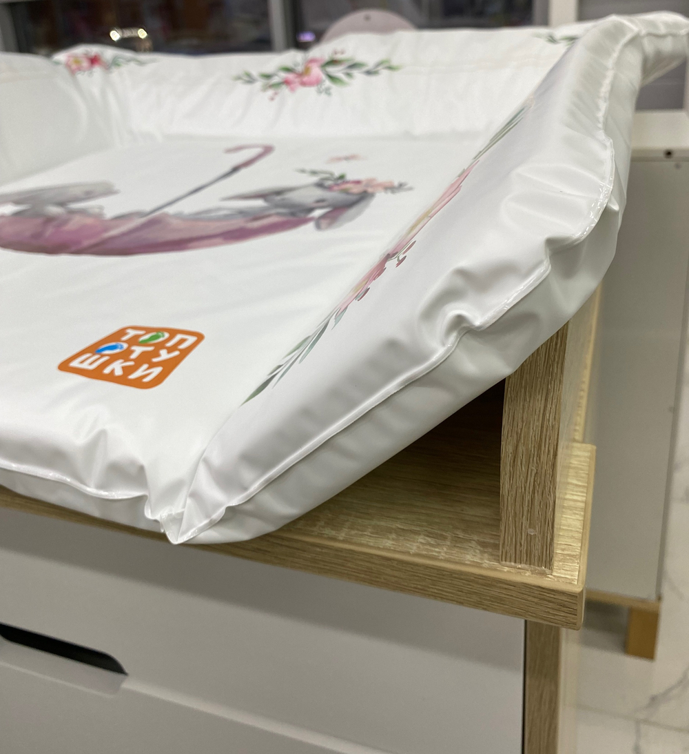 Пеленальный матрасик №2 Топотушки "Зайка-Акварель NEW" (80х71)