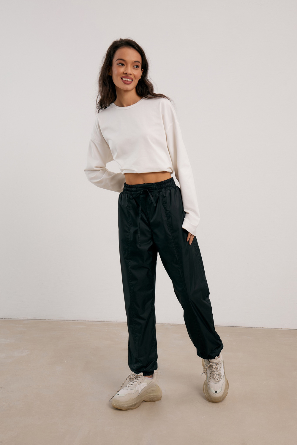 Джоггеры утеплённые, черные