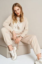 3881 Брюки женские (светло бежевый)