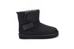UGG Mini Bailey Graphic Logo Suede Black