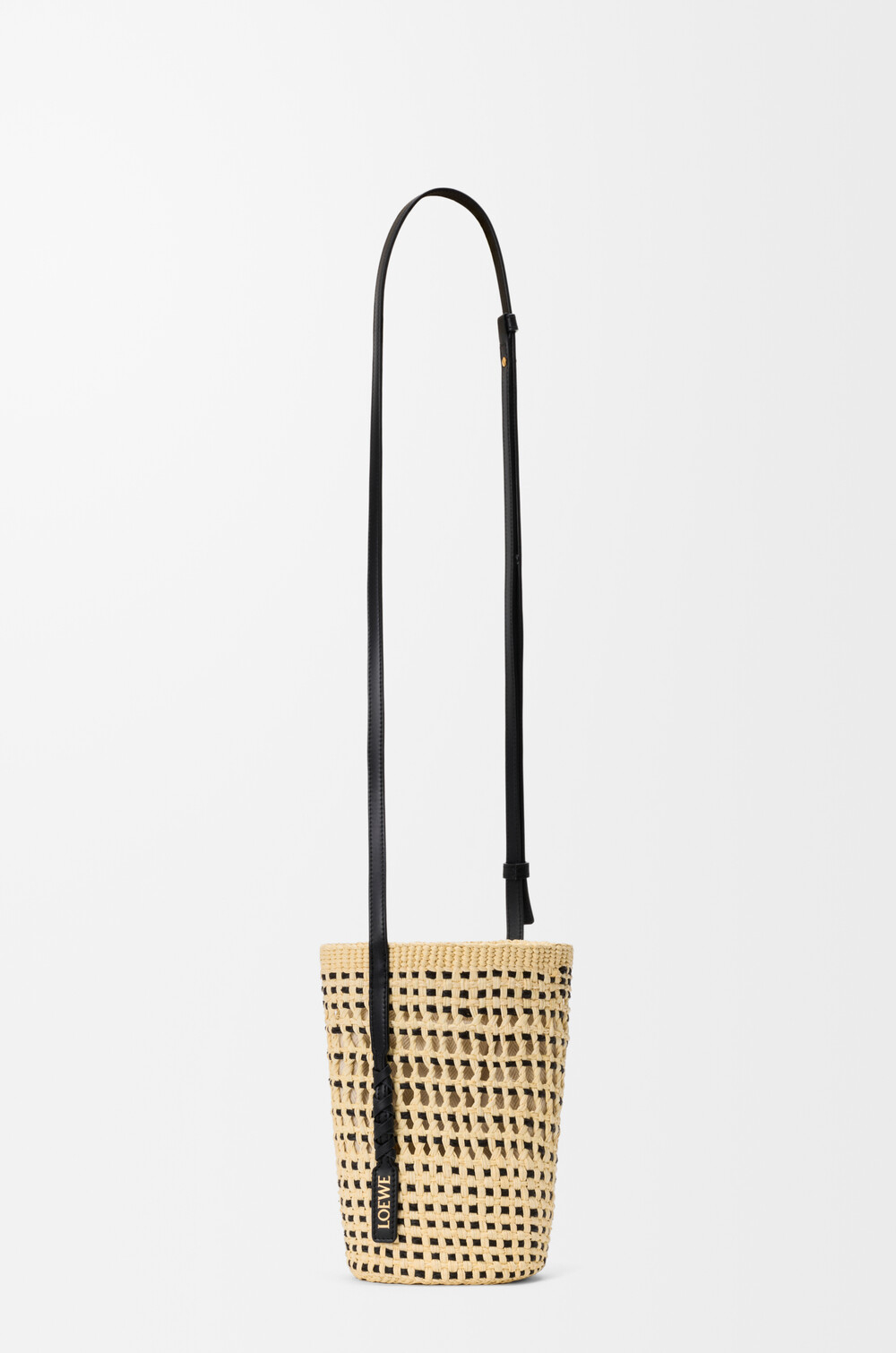 Loewe Плетёная мини-сумка из кожи пальмы и телячьей кожи, натуральный