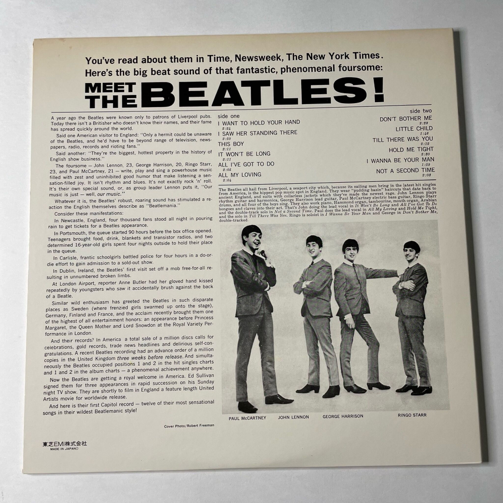 Винтажная виниловая пластинка LP Meet The Beatles (Japan 1976) (Obi) Till There Was You