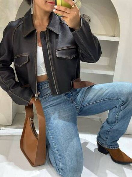 Кожаная куртка Prada