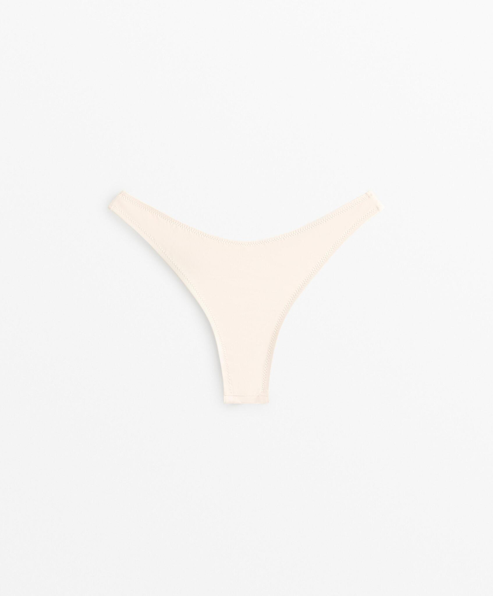 OYSHO Бразильские плавки-бикини с U-образным вырезом, экрю