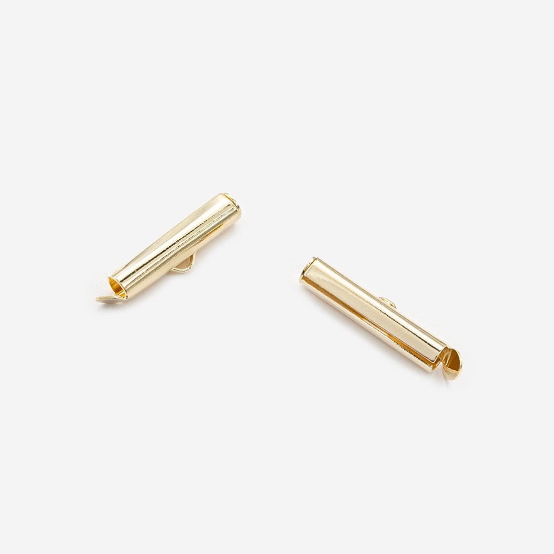 Концевик-трубочка, 20мм, позолота